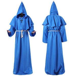 G7 Saint Vida Halloween Costume Medieval Monk Robe Monk Outfit Wizard Outfit Priest cosplay Cloak 7/7