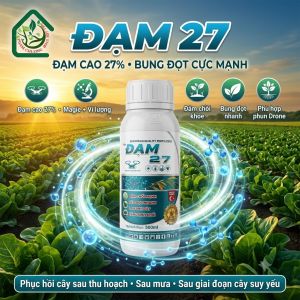 PHÂN BÓN LÁ ĐẠM 27 - Nhập khẩu thổ nhỉ kỳ 500ml - giúp đâm chồi mạnhchồi khỏe mạnhxanh lá lá dày