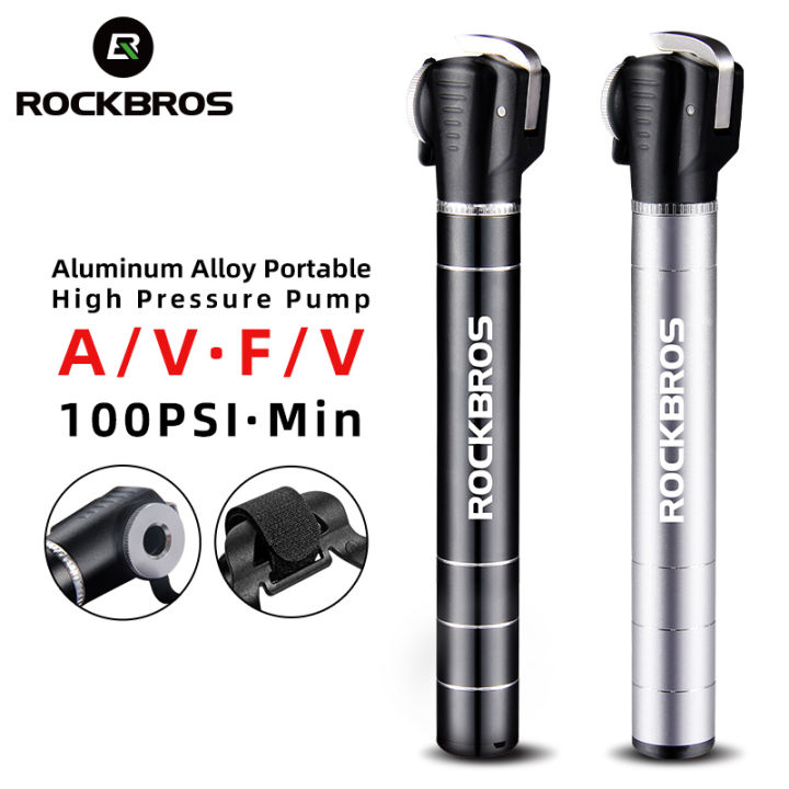 RockBros Bicycle Pump Mini Portable Light Aluminum Alloy Bike Pump