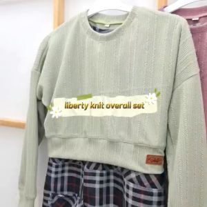 Baju Muslim Anak Perempuan Gamis Overall Knit Set Overall Gamis Anak Perempuan Remaja Terbaru by Orisabilaqu Jumpsuit Anak Cewek Tanggung