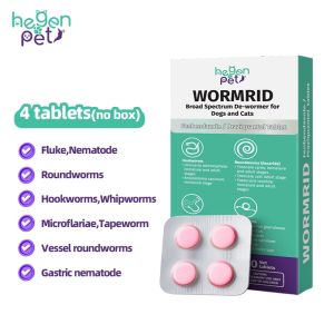 Hegen Pet Deworming Tablets For Worm Rid Heartworm Nematodes Deworm Pampurga Sa Aso For Dogs & Cats