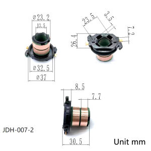 BeautyBoostT 1PC Electrical Equipment Generator Collector JDH-007-2 Copper Head Slip Ring Generator Copper Ring 23.2x13.5x7.7(30.5)mm 2 Ring