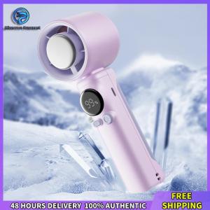 【Clearance sale processing】 Portable Hand Held Personal Turbo Fan Digital Power & Speed Display USB Rechargeable High Speed Cooling Fan Electric Fan