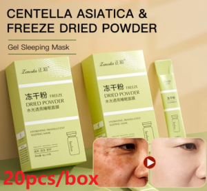 (20pcs/box) ZENCOLOR freeze dried powder hydrating translucent sleeping mask translucent moisturizing soothing Moisturizing Mask Skin Care Depth Fruit Plant Mask Oil Control Facial Mask