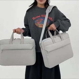 Laptop Tote Bag Water Resistant Shockproof Notebook Sleeve Business Travel Handbag Student File Organizer Beg