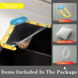 Cute Octopus Adjustable Multi-functional Triangle Food Waste Sink Filter Net Drain Kitchen Strainer Triangle Drainage Leftovers Sink Strainer
