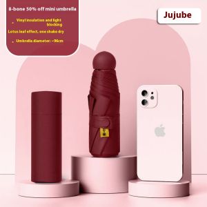 Mini Umbrella Pocket Capsule Sun and Rain Umbrella Compact and Portable Printed Logo Sun Shade Sun Protection and UV Protection for Women Kids Travel Steel