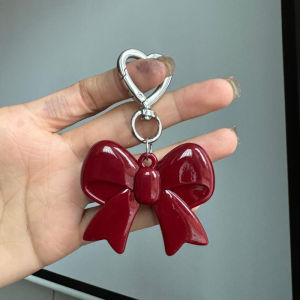 stormtime fE Exquisite Temperament Red Heart Bow Charms Keychain Versatile Phone Pendant Fashion Backpack Hanging Ornament Accessories Gifts
