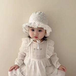 Mũ trẻ em trẻ mới biết đi Mũ che nắng mùa xuân Mũ ren bé bé gái sơ sinh nắp ca-pô Mũ bảo vệ mặt trời Mũ đạo cụ chụp ảnh