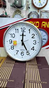 jam dinding 38cm mirado 9808melody tiap jam free baterai 3biji