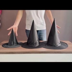 Mũ Halloween bằng vải oxford đen mũ phù thủy đạo cụ hóa trang mũ phù thủy kỳ diệu Harry Potter