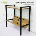 OKURA 2 Tier Magazine Rack Book Shelf Home Office Rak Buku Majalah Hiasan. 