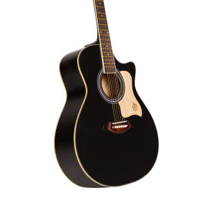 GITAR AKUSTIK MANDALIKA DE TICCO SERIES DTS-01TY-BK-KP INCLUDE SOFTCASE DAN SENAR GITAR CADANGAN