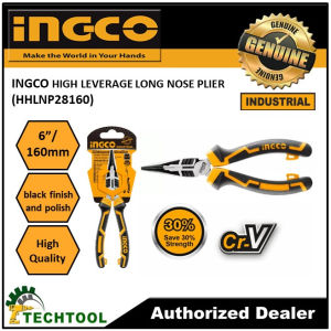 INGCO HIGH LEVERAGE LONG NOSE PLIER 6" (HHLNP28160)