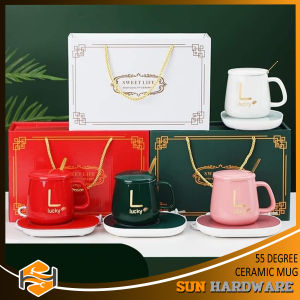 SUN HARDWARE Thermos Cup Warm Cup 55 Degree Cup Ceramic Mug Heating Cup With Cover