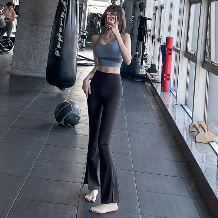 Tight Slit High Waist Hip Lifting Sports Training Running Yoga