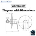 Johnson Suisse LAZIO CONCEALED BATH- SHOWER MIXER WBFA301695.