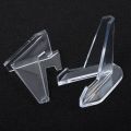 【FURONGHUA】 2Pcs Holder Coin Display Stand Clear Round / Square Case Capsules Holder Easel. 