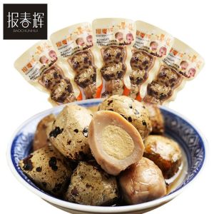 Quail eggs in sauce Spiced egg snack Casual delicious snack