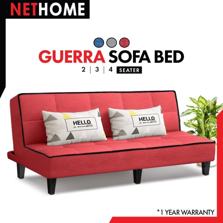 ⚡️READYSTOCK⚡️ NETHOME: Guerra Durable Foldable Sofa Bed 3 Seater or 4 ...