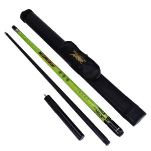 A8010 Green and White Billiard Cue 1/2 Split Carbon Billiard Cue Big Head Chinese Style Eight Ball Cue Medium Head American Style Nine Ball Cue Set