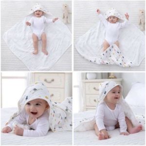 [ GIÁ TỐT ] Khăn Ủ Ủ Choàng Sợi Tre Siêu Mền Thấm Hút 4 Lớp Cao Cấp Cho Bé( 72 cm x 72cm)