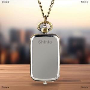 [COD] Shinia นาฬิกาควอตซ์ย้อนยุคสองเวลาอันประณีตทำจากทองสัมฤทธิ์มีจี้โบราณ