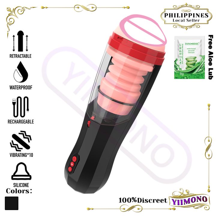 Telescopic Male Masturbator Aircraft Cup Vibrating Masturbation Cup Adult Sex  Toy