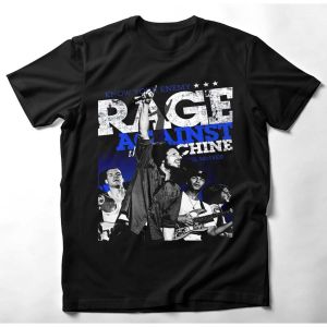 T-Shirt Musik Merchandise band RATM RAGE AGAINST THE MACHINE Bahan 24s