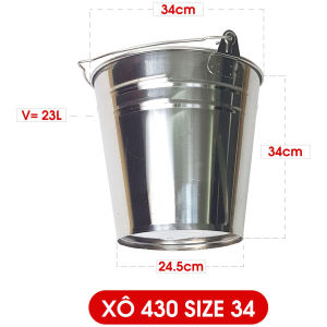 Xô inox dung tích từ 4 lít - 23 lít