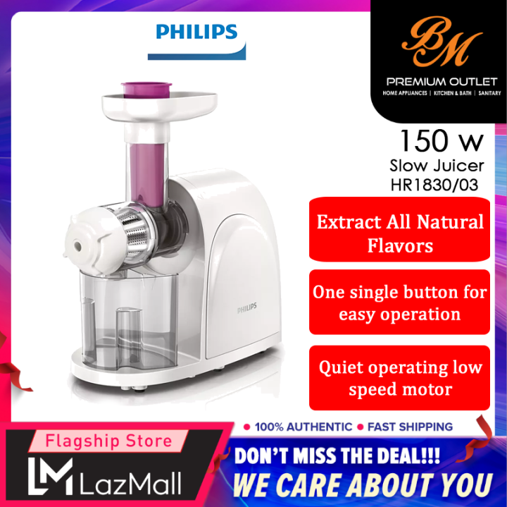 Philips Slow juicer HR1830/03 Lazada
