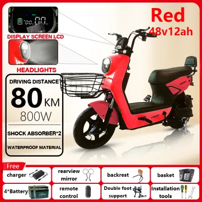 ANEXRD Q8 Electric Bike NFC Card 800W 48V12AH Electric Vehicle Adult 2025 E Bike Extra Long Travel Distance Electric Scooter 4 Batteries Free Rearview Mirror Electronic Remote Control For Adult Ebik