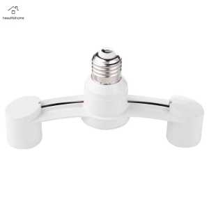 E27 To 2E27 Energy-saving Lamps Splitter Portable 85-285V LED Lamp Socket Light Holders Durable Lighting Accessories for Restaurant Kitchen