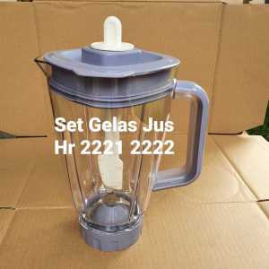 SET JAR GELAS BLENDER PHILIPS HR 2221 HR 2222 HR 2223 PLASTIK