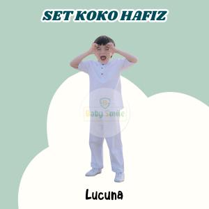Setelan Koko Anak Hafiz Junior Lucuna Warna Putih Size 2-10 thn