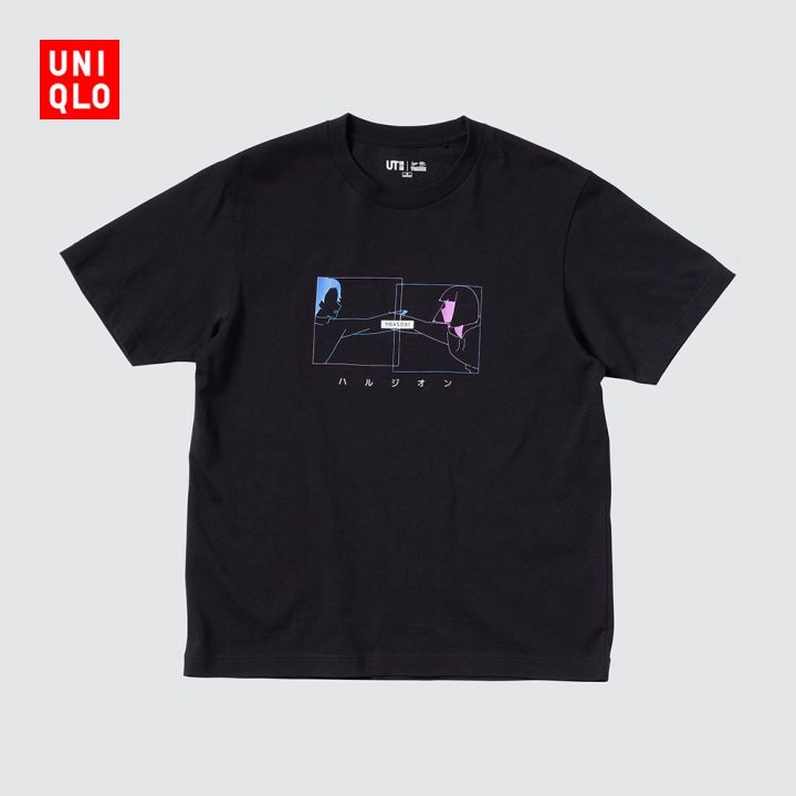 Uniqlo Black Short Sleeve Shirt Uniqlo 100% Supima Cotton Crew