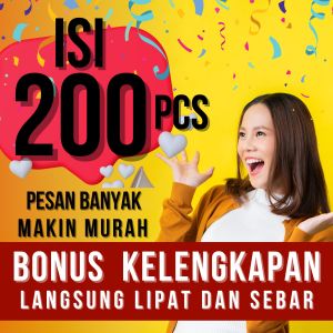 200 pcs - Undangan Pernikahan 2024 Free Plastik & Stiker Label Nama - SERI S.07