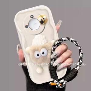 New Casing Honor X9C Smart X8b X8a X8 X6 4G 5G Hot Fashion 3D Cute Plush Briquette Cartoon Anti-fall Shockproof Phone Case with Lanyard 2025