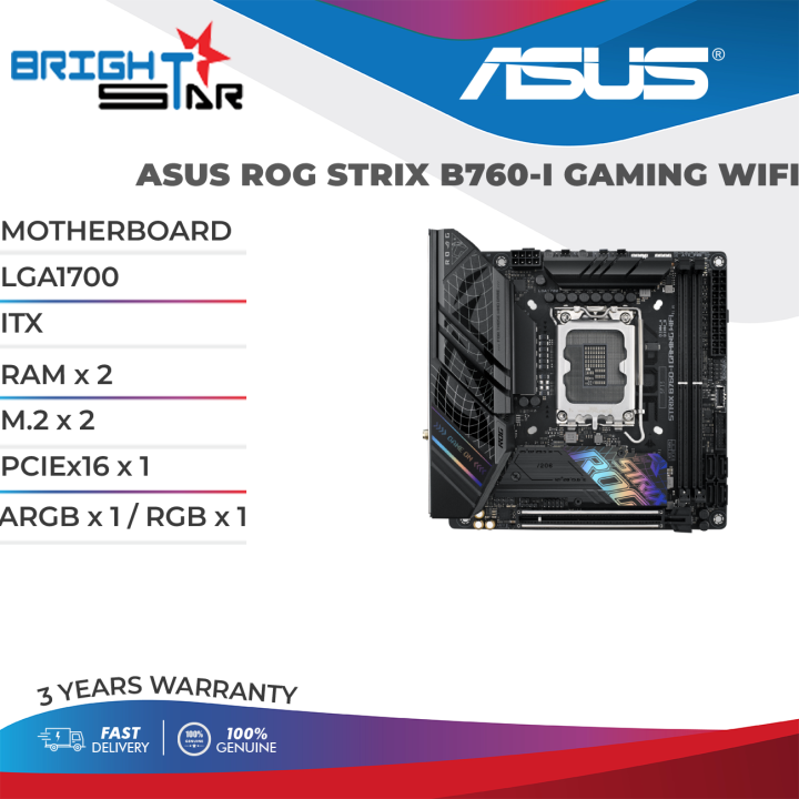 MB ASUS ROG STRIX B760-I GAMING WIFI LGA1700 ITX RAM x