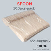 100pcs/pack Wooden Spoon Fork Mini Eco friendly &Disposable Wooden Utensils Dessert Spoon Fork