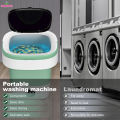 12L Portable Foldable Mini Washing Machine with Spin Dry Basket Compact Washer Travel, Dorm, Camping, 3 Smart Wash Modes. 