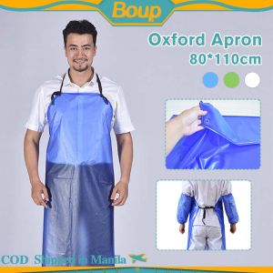 Oxford Apron Waterproof Oil-Proof Transparent PVC Apron For Kitchen Housework Restaurant