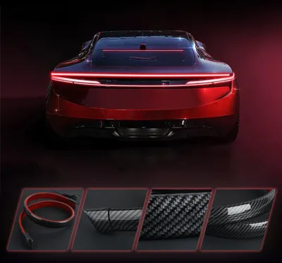 Đuôi cánh gió carbon ô tô kèm led phanh audi muti