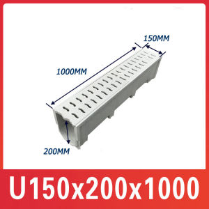 อ่างเรซินรูปตัวยู，ตะแกรงระบายน้ํา รางน้ําฝนท่อระบายน้ํากลางแจ้งท่อระบายน้ำใต้ดิน.ผมตรงจากโรงงานราคาพิเศษ。ขนาด MM