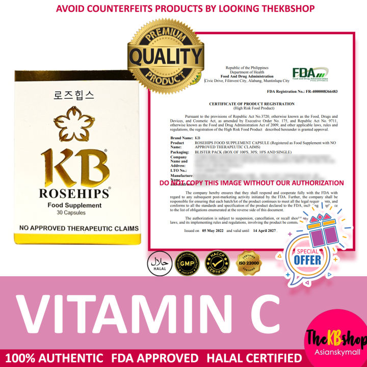 KB Rosehips Vitamin C 30 Capsules 500mg | Lazada PH