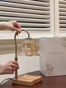 Gift Golden Lily Candle Warmer Lamp 220v Malaysia Plug Timer Dimmer Switch Auto Shut-off Brightness Control