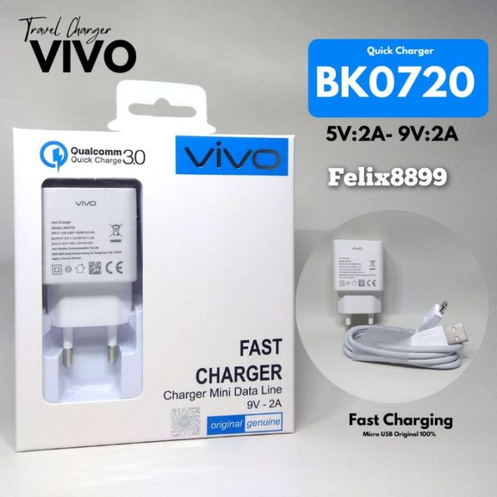 Charger Vivo V5 V5+ V5 Plus Vivo Y71 Original 100% Fast Charging