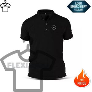 [ PROMOSI ] CLASSIC MERC EMBROIDERY (SULAM) LOGO PREMIUM COTTON COLLAR SHIRT