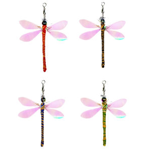 2/4PCS Handmade Simulation Dragonfly Replacement Heads Cat Toy Fly Insect Feather Cat Toys Cat Wand Toy Accessories