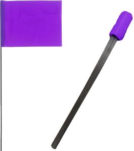 Purple Marking Flags 100 Pack Marker Flags 4x5x16 Inch Boundary Flags Dog Training Invisible Fence Yard/Lawn/Survey /Landscape/Sprinkler Flags